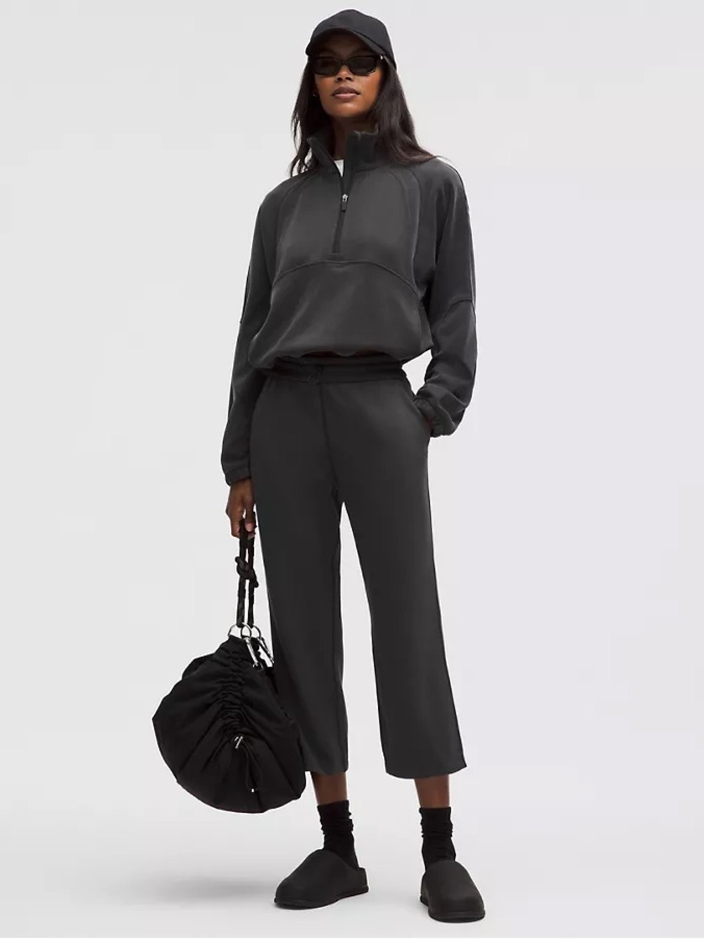 Lululemon Softstreme High-Rise Straight-Leg Cropped Pant Black Size 2